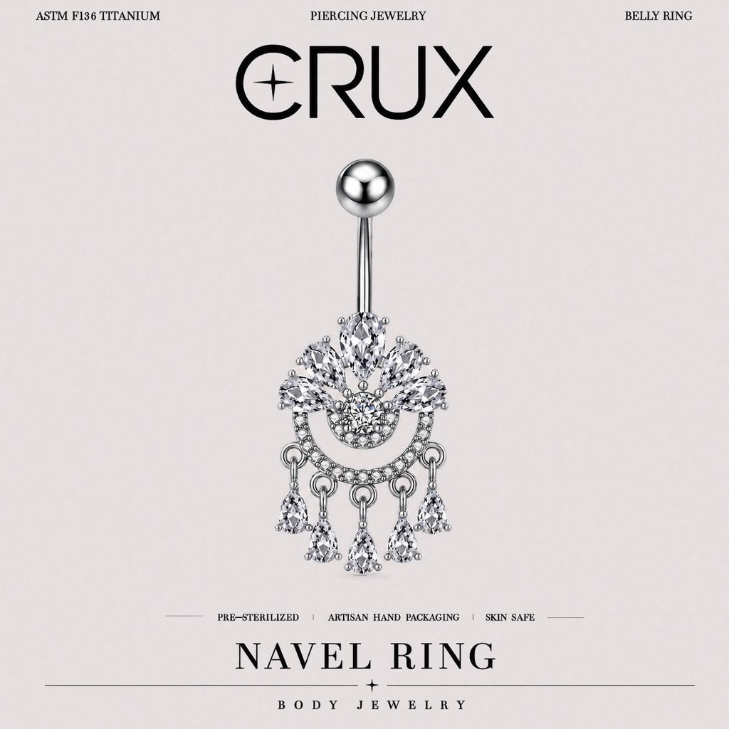 Crown Chandelier Titanium Belly Ring