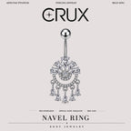 Crown Chandelier Titanium Belly Ring