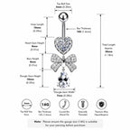 Ribbon Gem Titanium Belly Ring detail 9
