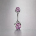 Crystal Orb Titanium Belly Ring detail 6