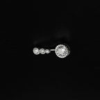 Graduated CZ Titanium Belly Ring detail 4