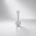 Graduated CZ Titanium Belly Ring detail 6