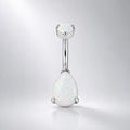 Opal Teardrop Titanium Belly Ring detail 8