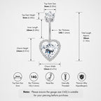 Halo Heart Titanium Belly Ring detail 6