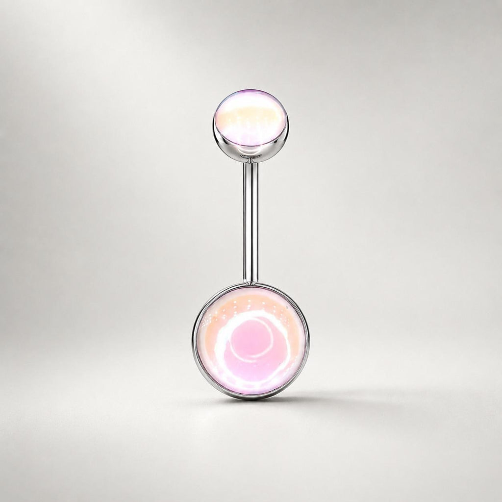 ETSY 4515121130 | IMAGE 11 | Rainbow Moonstone Navel Ring