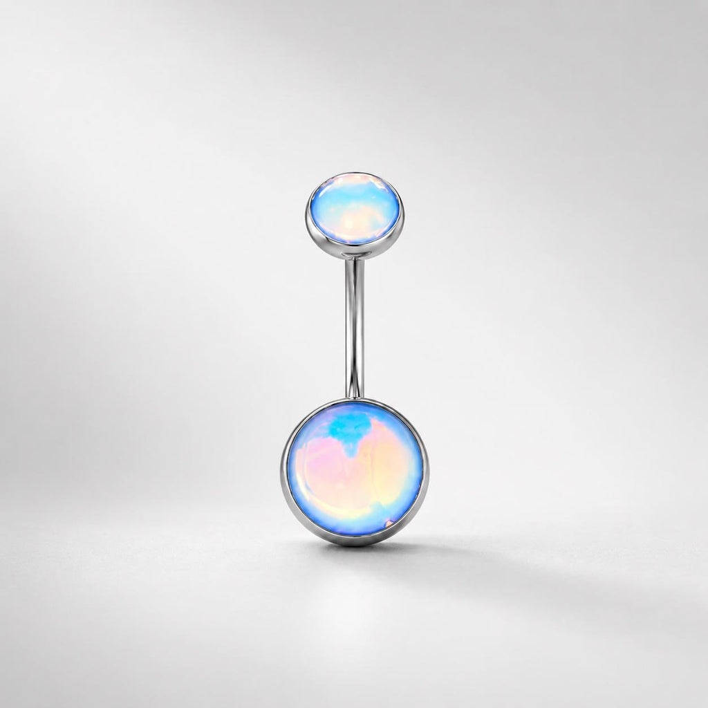 ETSY 4515121130 | IMAGE 12 | Rainbow Moonstone Navel Ring