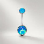 ETSY 4515121130 | IMAGE 7 | Rainbow Moonstone Navel Ring