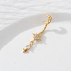 ETSY 4528327392 | IMAGE 4 | Moon Star Titanium Belly Ring