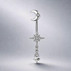 ETSY 4528327392 | IMAGE 7 | Moon Star Titanium Belly Ring