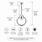 ETSY 4534951951 | IMAGE 11 | Spinning Ball Titanium Belly Ring
