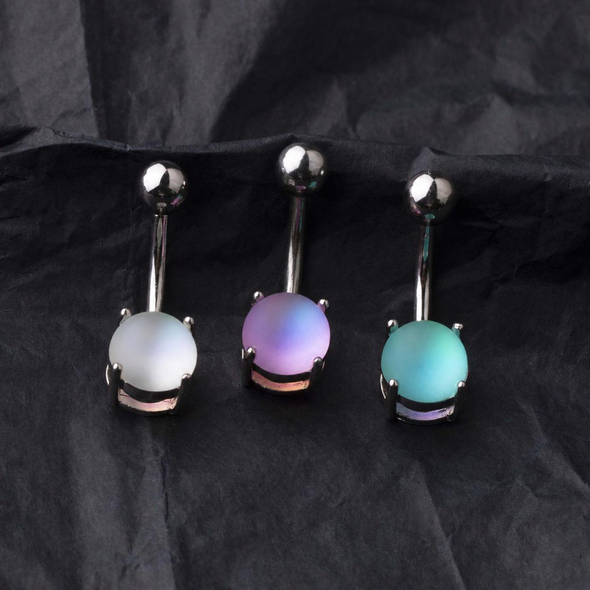ETSY 4534971642 | IMAGE 7 | Aurora CZ Titanium Belly Ring