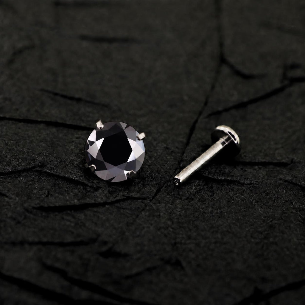 ETSY 4574939111 | IMAGE 3 | Black Moissanite Flat Back Stud
