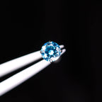 ETSY 4553755716 | IMAGE 3 | Blue Moissanite Flat Back Stud
