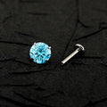 ETSY 4553755716 | IMAGE 6 | Blue Moissanite Flat Back Stud