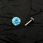 ETSY 4553755716 | IMAGE 6 | Blue Moissanite Flat Back Stud