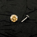 ETSY 4553763993 | IMAGE 3 | Champagne Gold Moissanite Flat Back Stud