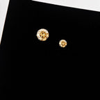ETSY 4553763993 | IMAGE 4 | Champagne Gold Moissanite Flat Back Stud