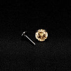 ETSY 4553763993 | IMAGE 5 | Champagne Gold Moissanite Flat Back Stud