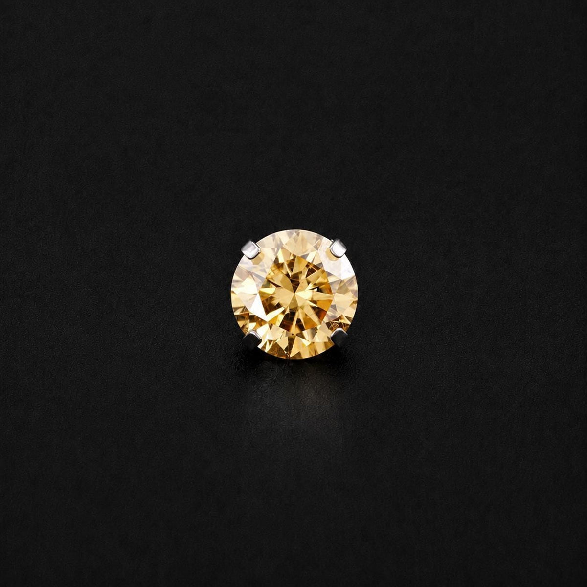 ETSY 4553763993 | IMAGE 6 | Champagne Gold Moissanite Flat Back Stud
