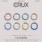 Titanium Pavé CZ Septum Clicker