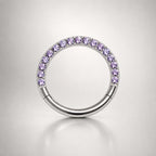 Titanium Pavé CZ Septum Clicker detail 6