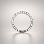 Titanium Pavé CZ Septum Clicker detail 8