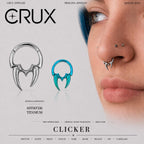 Titanium Double Fang Septum Clicker