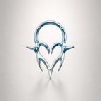 Titanium Gothic Heart Fang Septum Clicker detail 6