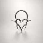 Titanium Gothic Heart Fang Septum Clicker detail 10