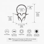 Titanium Gothic Heart Fang Septum Clicker detail 11