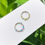 Titanium Starry CZ Septum Clicker detail 5