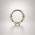 Titanium Starry CZ Septum Clicker detail 7