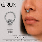 Titanium Paw Print Septum Clicker