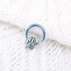 Titanium Paw Print Septum Clicker detail 7
