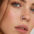 Titanium Iridescent Faceted Septum Clicker detail 2