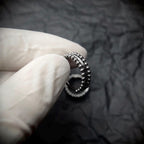 Titanium Double Hoop Beaded Septum Clicker detail 3