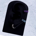 Titanium Double Hoop Beaded Septum Clicker detail 5