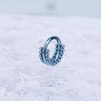 Titanium Double Hoop Beaded Septum Clicker detail 7