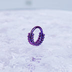 Titanium Double Hoop Beaded Septum Clicker detail 8