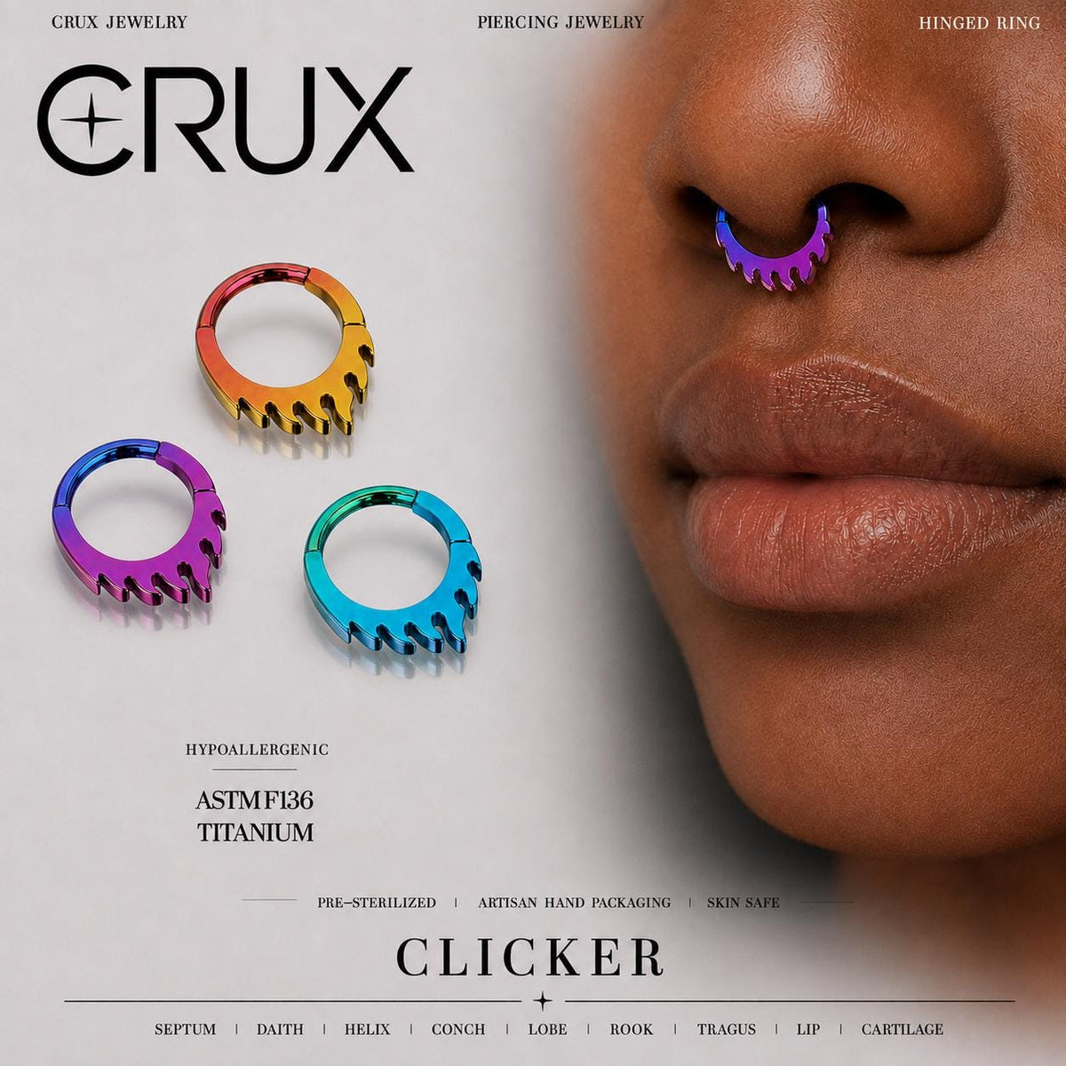 Titanium Dripping Septum Clicker