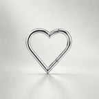 Titanium CZ Heart Septum Clicker detail 15