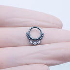 Titanium Triple Star Septum Clicker detail 4