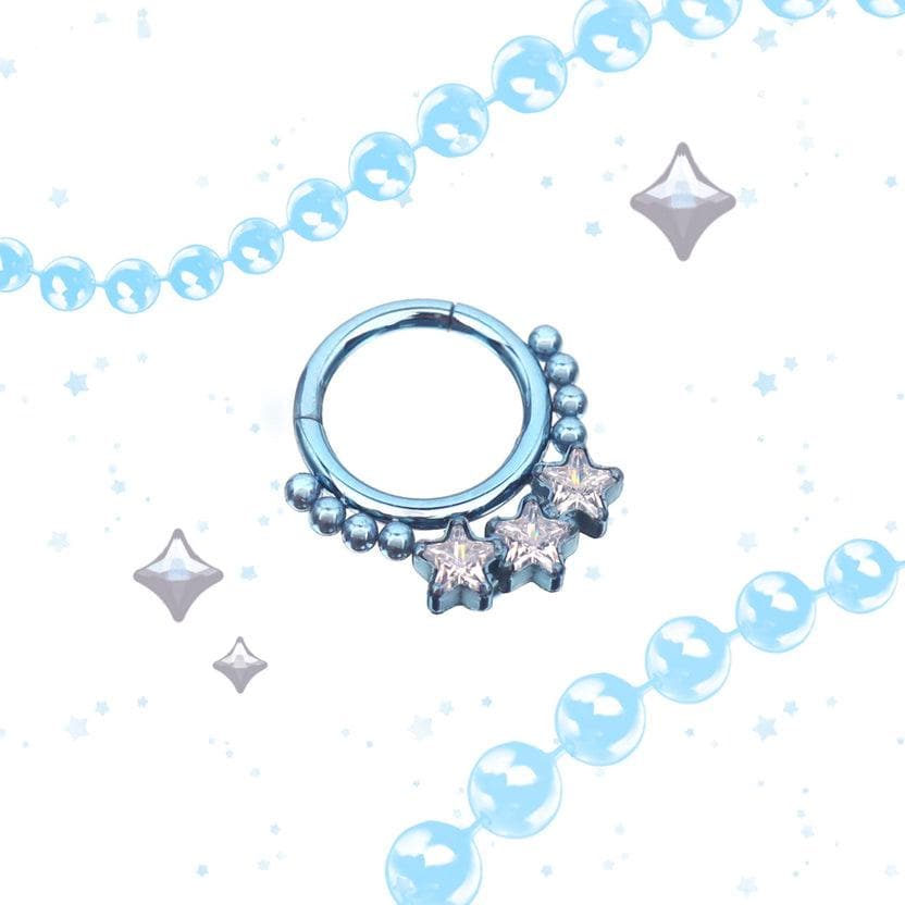 Titanium Triple Star Septum Clicker detail 5