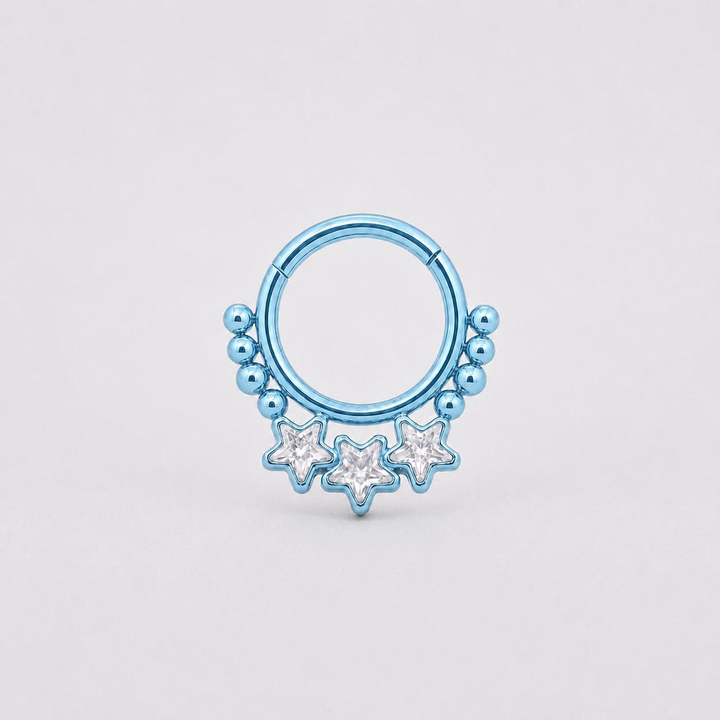 Titanium Triple Star Septum Clicker detail 7