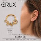 Titanium Snake CZ Septum Clicker