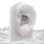 Titanium Snake CZ Septum Clicker detail 3