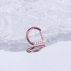 Titanium CZ Teardrop Septum Clicker detail 5