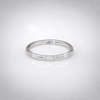 Titanium Baguette CZ Septum Clicker detail 4