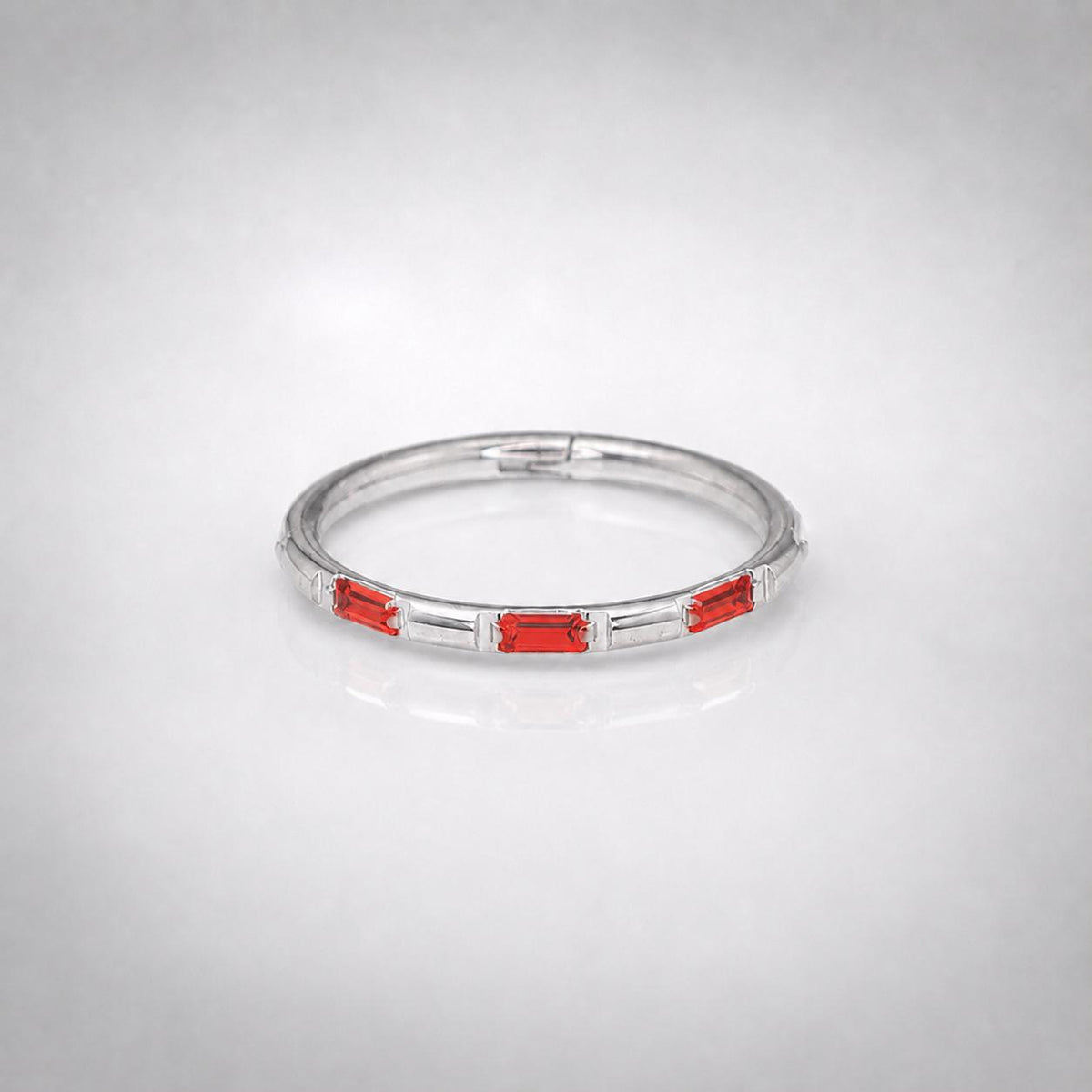 Titanium Baguette CZ Septum Clicker detail 5