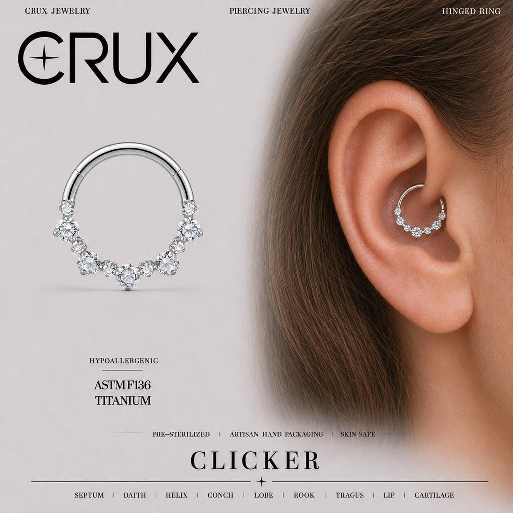 Titanium Graduated CZ Septum Clicker